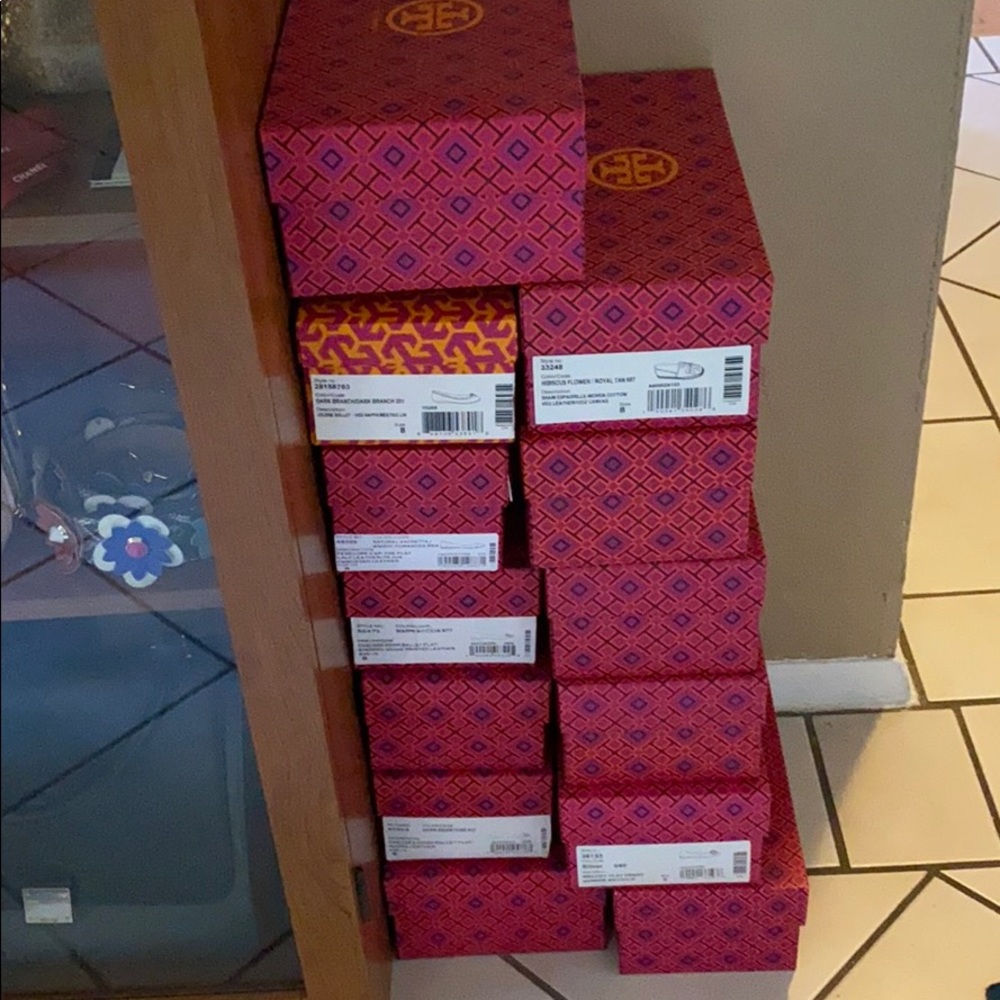 Tory Burch shoe boxes